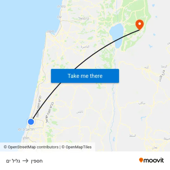 גליל ים to חספין map