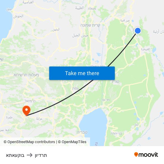 בוקעאתא to תרדיון map