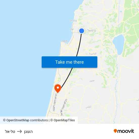 טל-אל to העוגן map