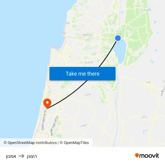 אמנון to העוגן map