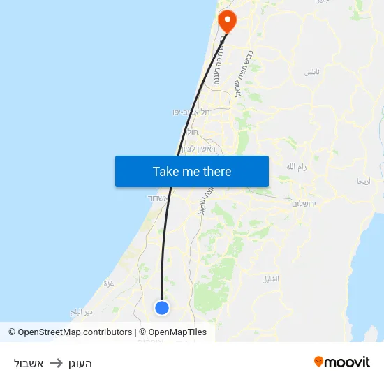 אשבול to העוגן map