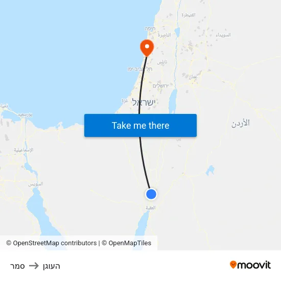 סמר to העוגן map