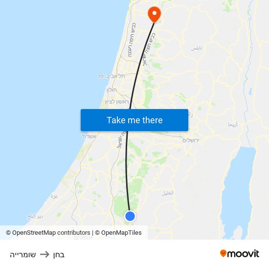 שומרייה to בחן map