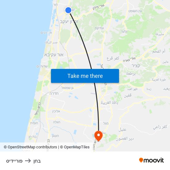 פוריידיס to בחן map