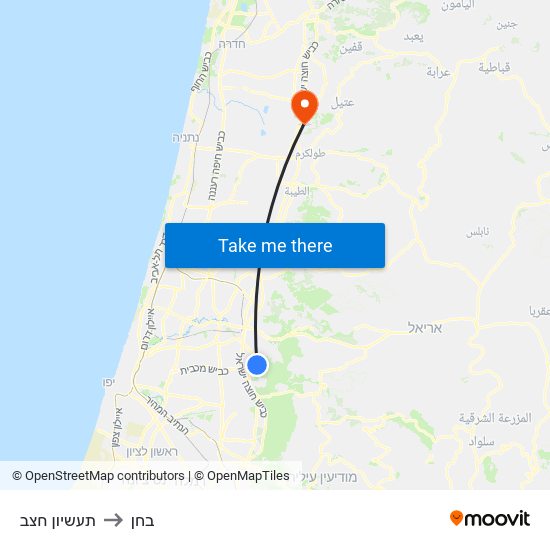 תעשיון חצב to בחן map