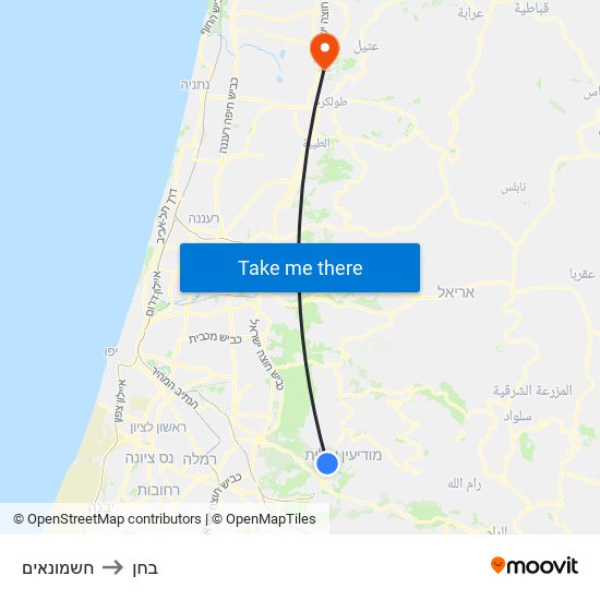 חשמונאים to בחן map