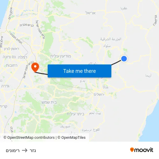 רימונים to גזר map