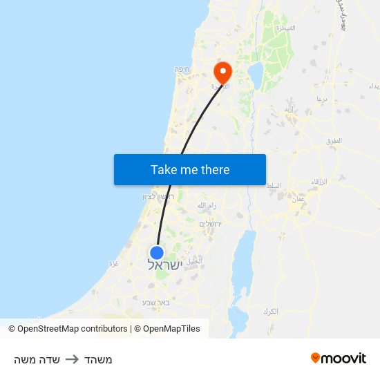 שדה משה to משהד map