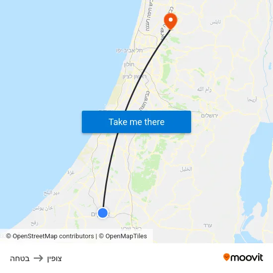 בטחה to צופין map