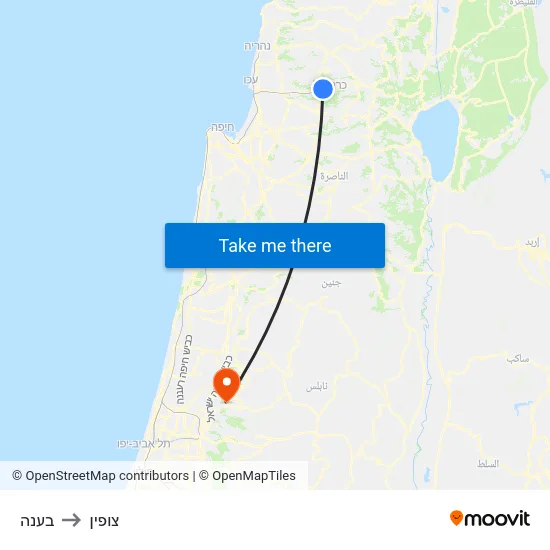 בענה to צופין map