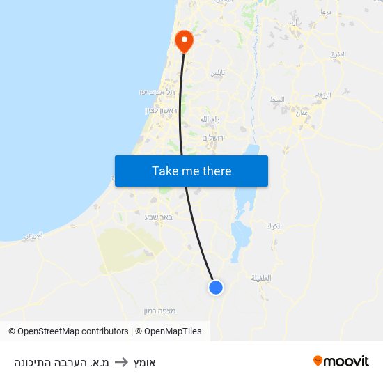 מ.א. הערבה התיכונה to אומץ map