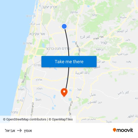 אביאל to אומץ map