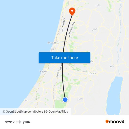 אמציה to אומץ map