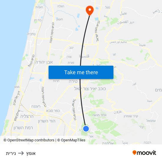 נירית to אומץ map