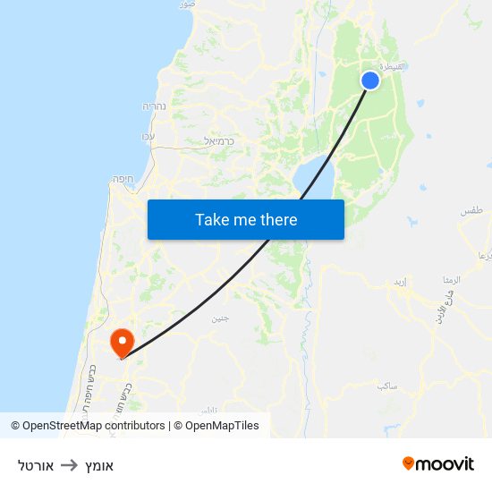 אורטל to אומץ map