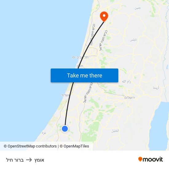 ברור חיל to אומץ map