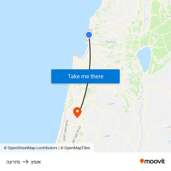 מזרעה to אומץ map