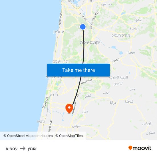 עספיא to אומץ map