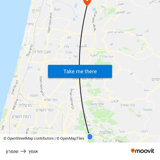 שומרון to אומץ map