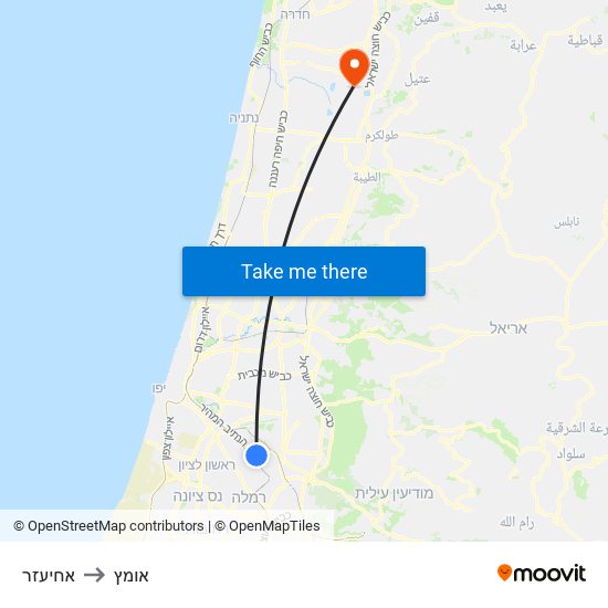 אחיעזר to אומץ map