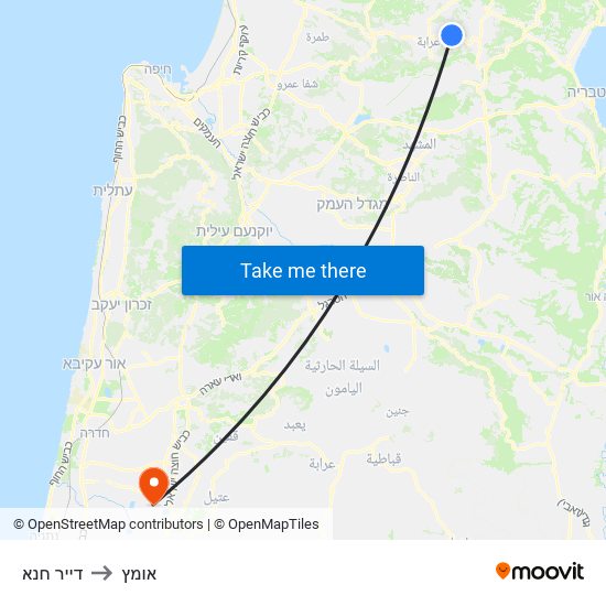 דייר חנא to אומץ map