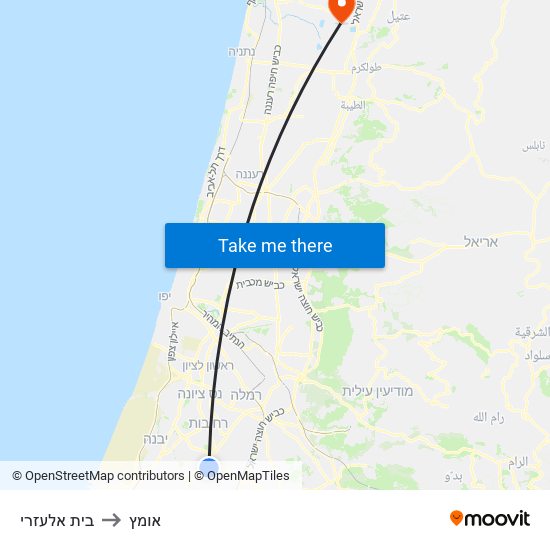 בית אלעזרי to אומץ map