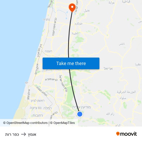 כפר רות to אומץ map