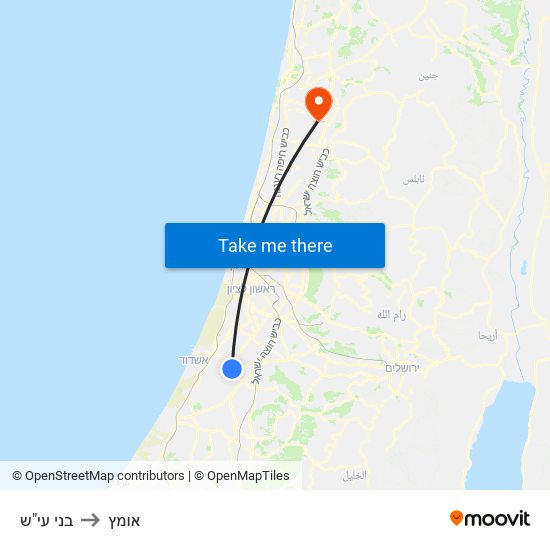 בני עי"ש to אומץ map