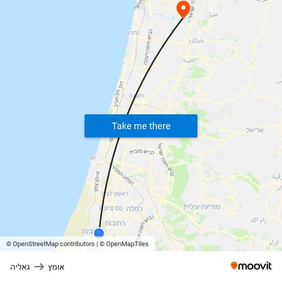 גאליה to אומץ map