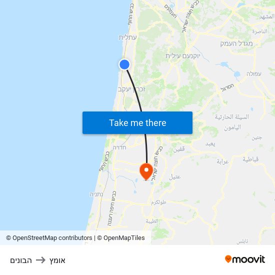 הבונים to אומץ map