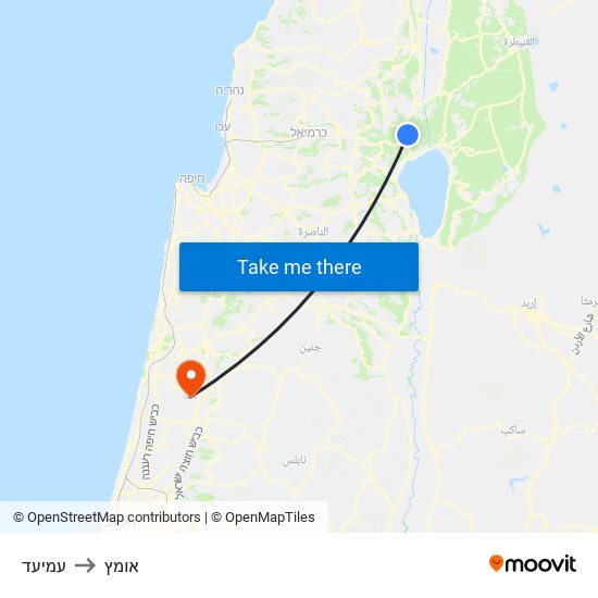 עמיעד to אומץ map