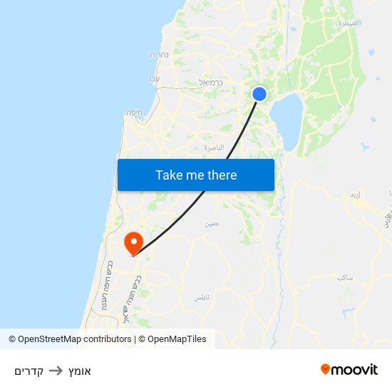 קדרים to אומץ map