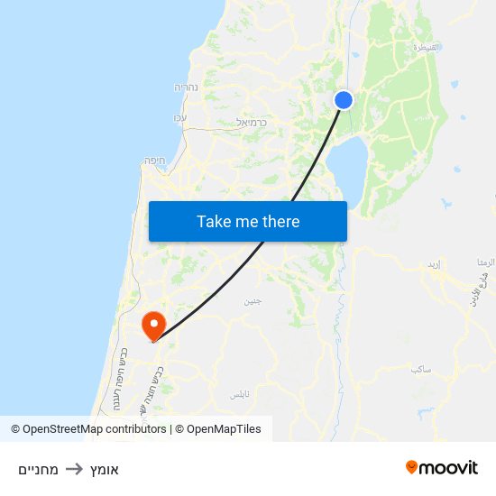 מחניים to אומץ map