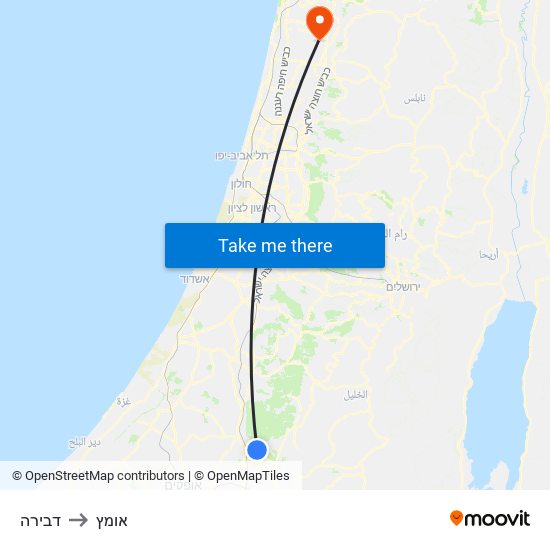 דבירה to אומץ map