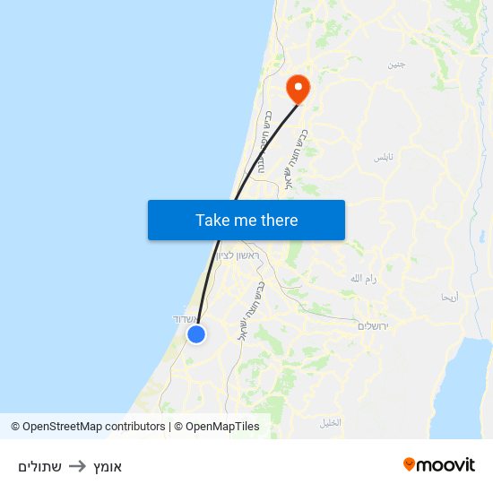 שתולים to אומץ map