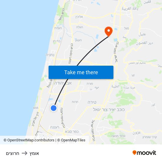 חרוצים to אומץ map