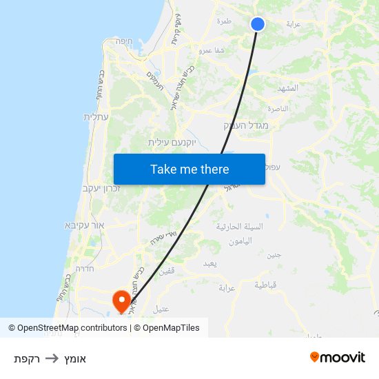 רקפת to אומץ map