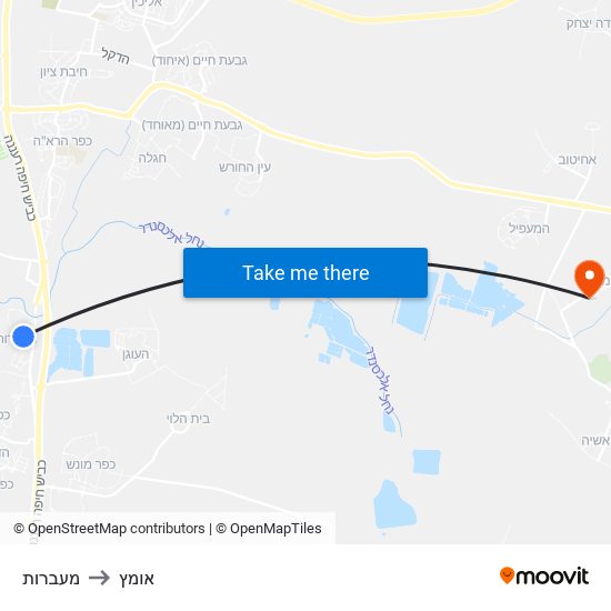 מעברות to אומץ map