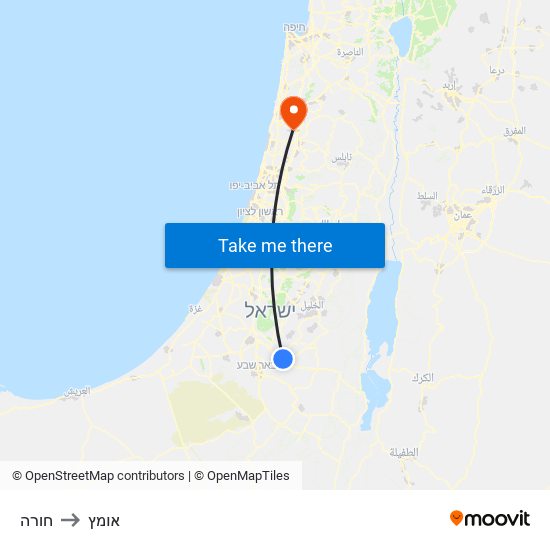 חורה to אומץ map