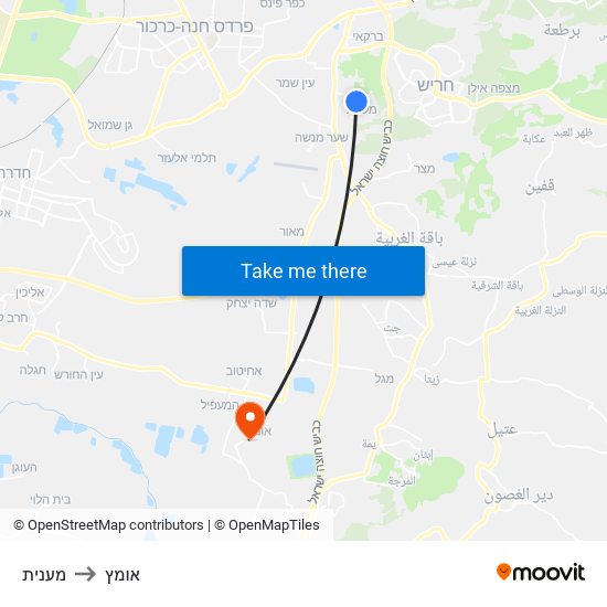 מענית to אומץ map