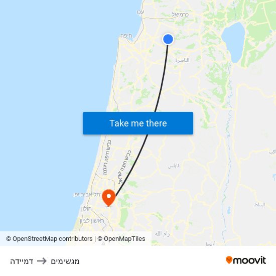 דמיידה to מגשימים map