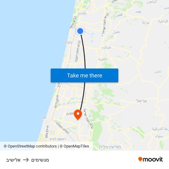 אלישיב to מגשימים map