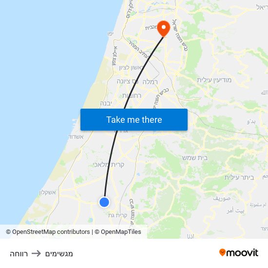 רווחה to מגשימים map