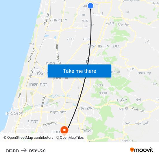 תנובות to מגשימים map