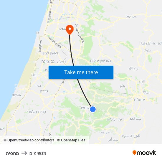 מחסיה to מגשימים map