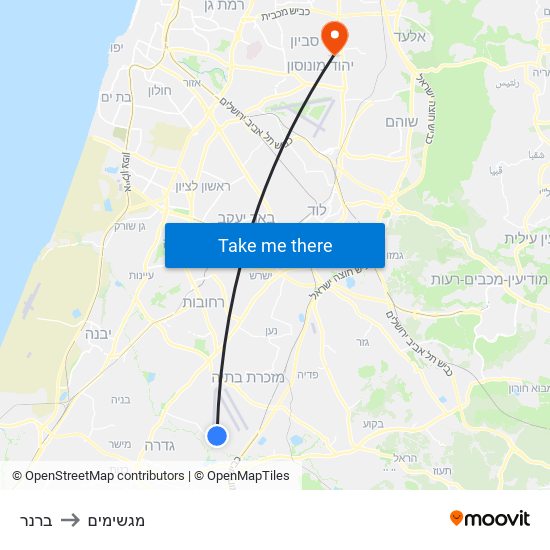 ברנר to מגשימים map