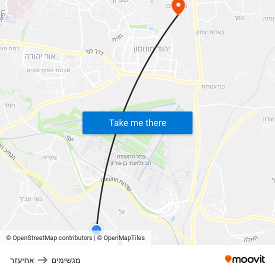 אחיעזר to מגשימים map