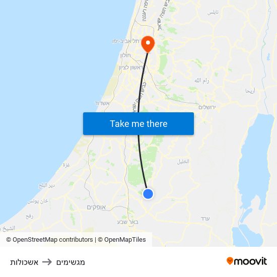 אשכולות to מגשימים map