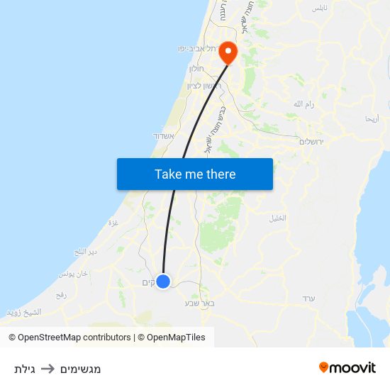 גילת to מגשימים map