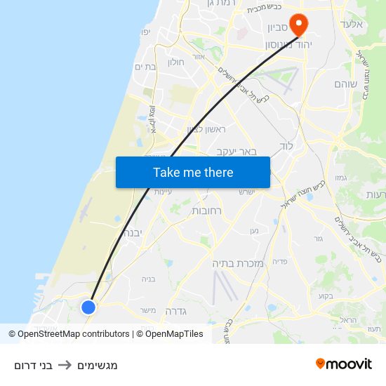 בני דרום to מגשימים map